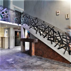 garde corps acier noir Luxe Les Ateliers Brice Bayer Ferronnerie d art garde corps en acier